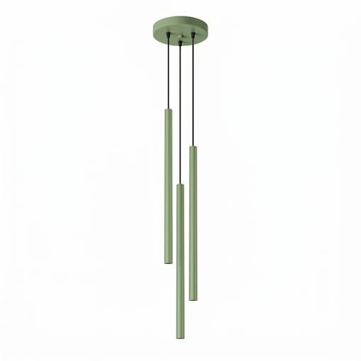 Lampa wisząca PASTELO 3P szałwiowa
