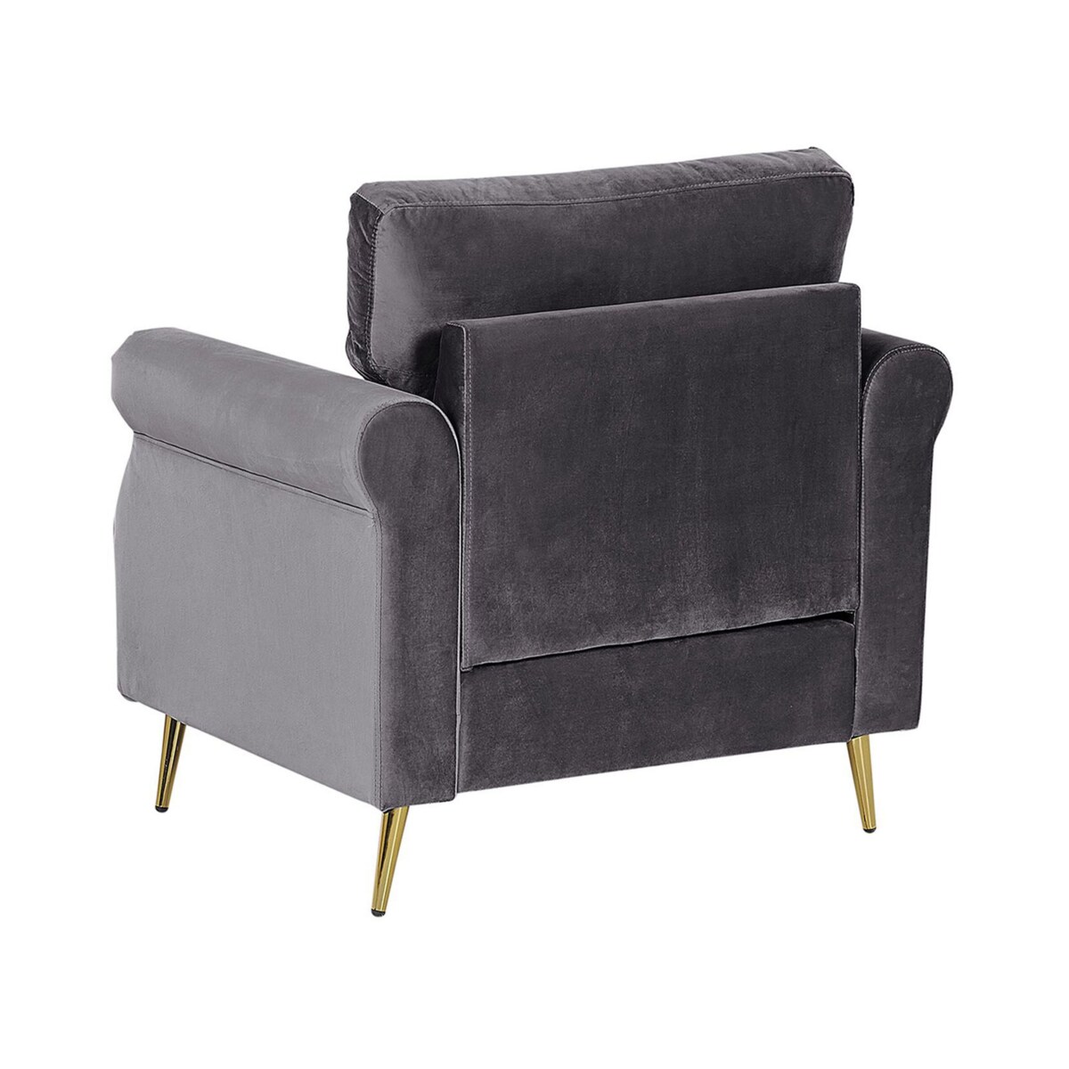 Fotel welurowy szary VIETAS