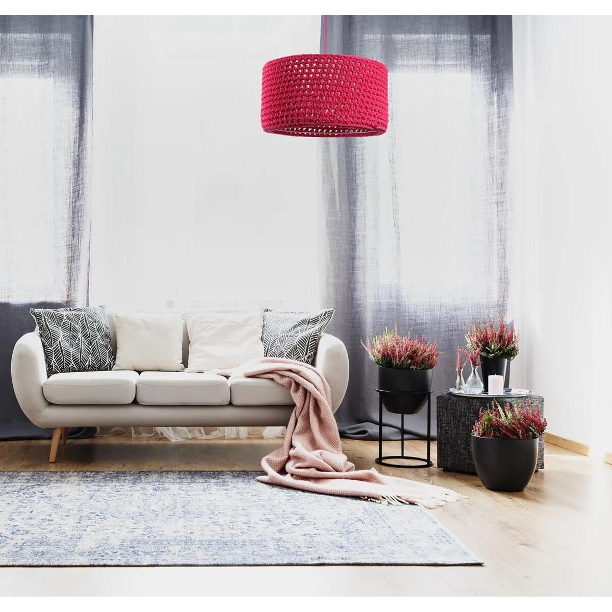 Lampa wisząca COTTON 40 czerwona