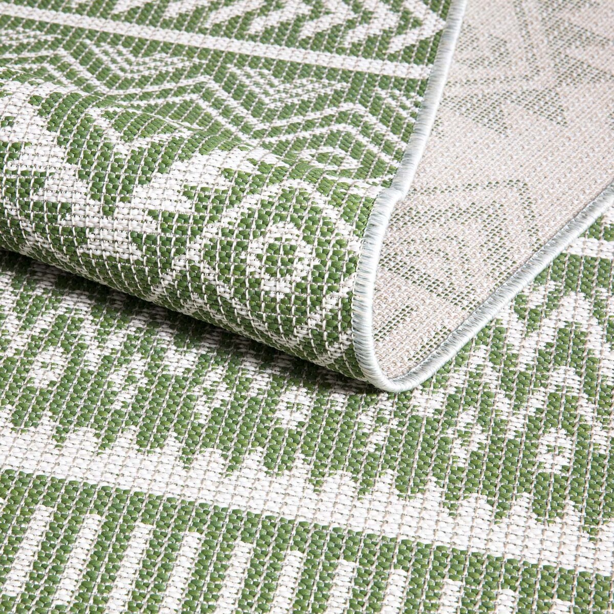 Dywan na zewnątrz i do wnętrz boho Paloa 35220 Zielony 80x250