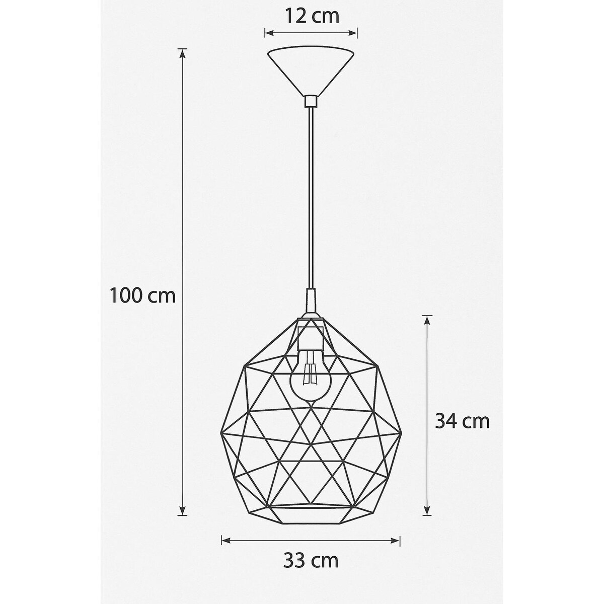 Lampa wisząca TRIOM 20 złota
