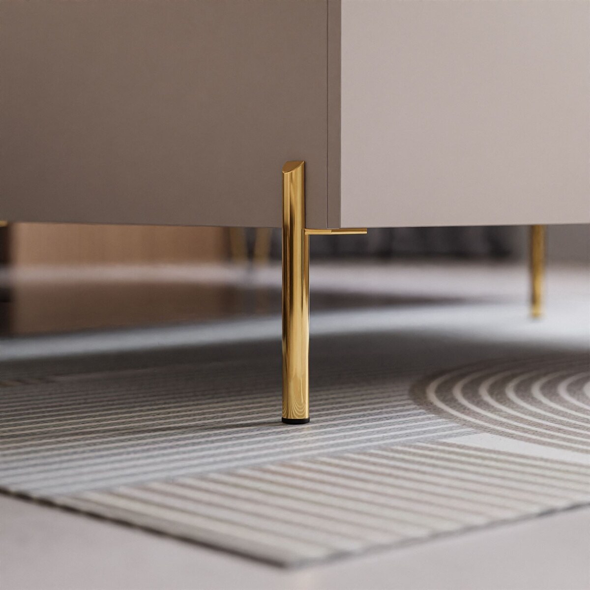 Ława AURORA KASZMIR ze schowkiem nogi proste złote