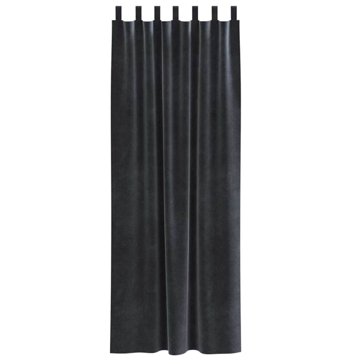 vidaXL Zasłony z zasłonami 2 pcs ciemno szary 140 x 225 cm Aksamit