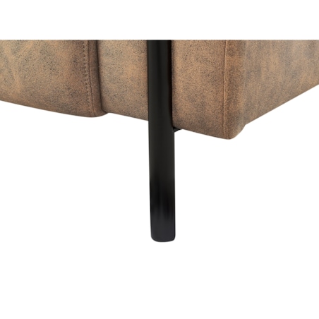 Sofa 3-osobowa brązowa ASKIM