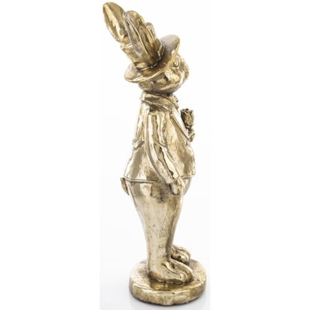 Dekoracja - królik złoty 45x17,5x16,5 cm MALJUNA-5 z różą