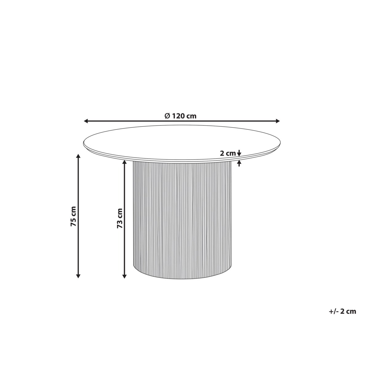 Stół do jadalni okrągły  120 cm czarny SHEHO