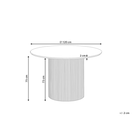 Stół do jadalni okrągły 120 cm czarny SHEHO