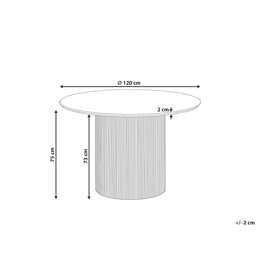 Stół do jadalni okrągły 120 cm czarny SHEHO