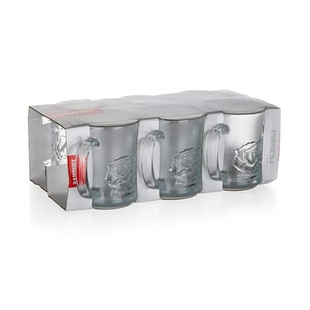 SZKLANKI 6szt 250 ml KWIATY na kawę herbatę kompot napoje prezent zestaw