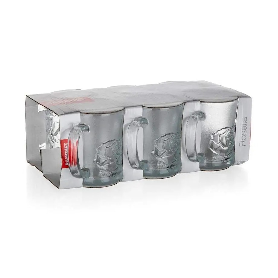 SZKLANKI 6szt 250 ml KWIATY na kawę herbatę kompot napoje prezent zestaw