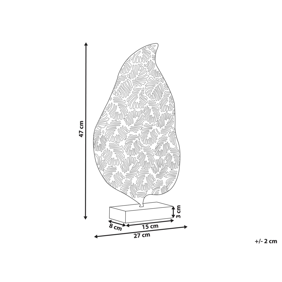 Figurka liść złota LITHIUM