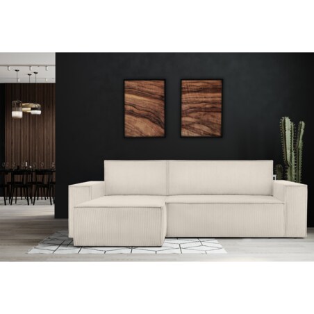 KONSIMO NAPI Uniwersalny narożnik z funkcją spania, kolor ecru, prawy/lewy