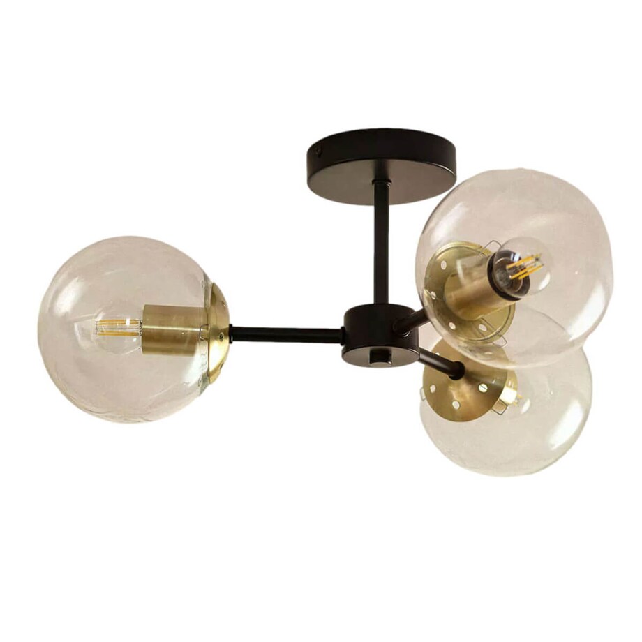 Sufitowa lampa szklana Tesoro ABR-KRK-C-3XE27 Abruzzo kule czarny