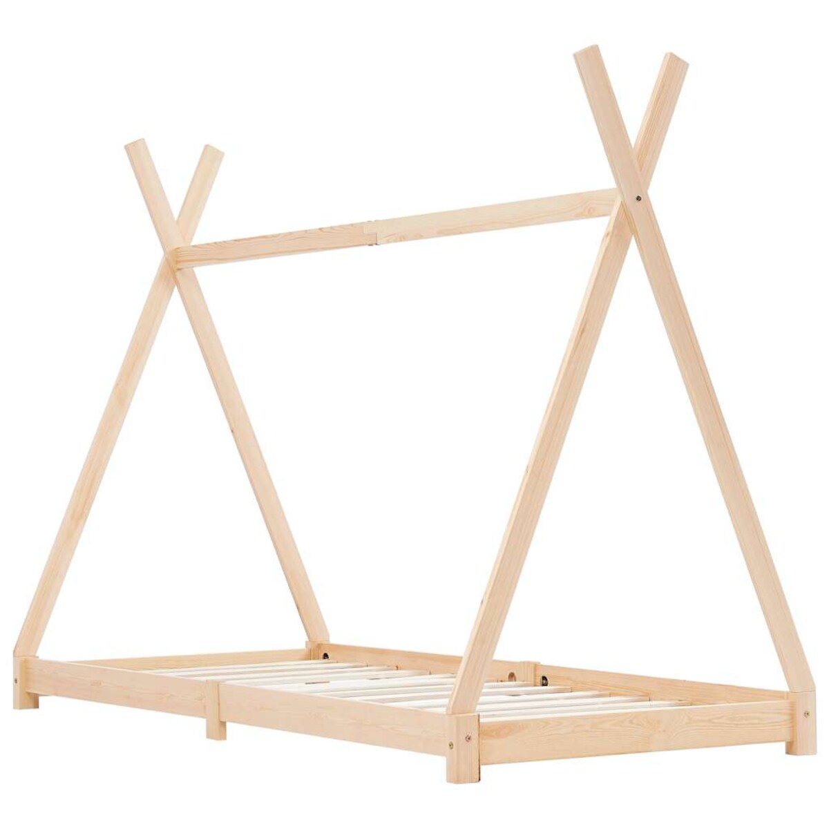 vidaXL Rama łóżka dziecięcego, lite drewno sosnowe, 70 x 140 cm