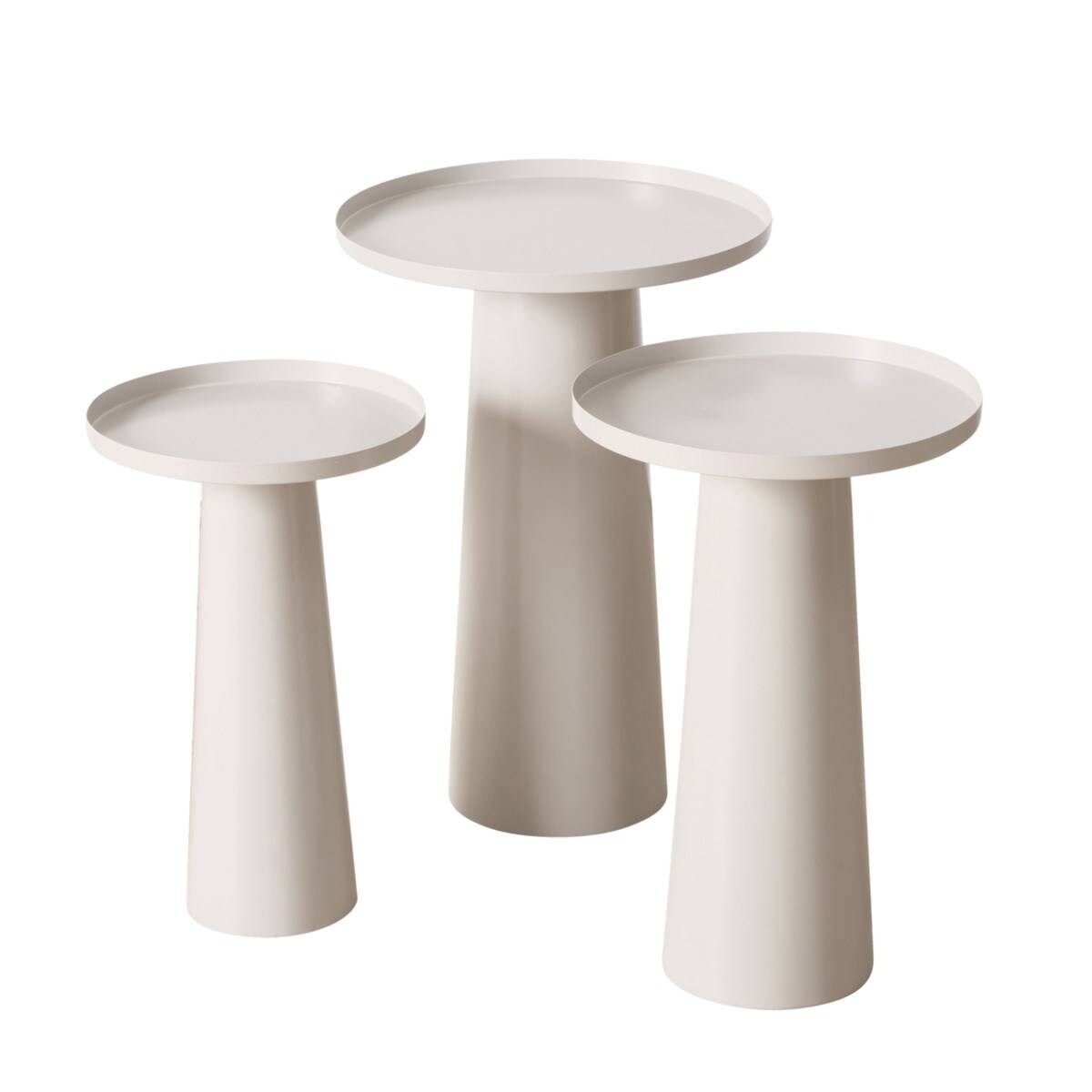 Stoliki kawowe Jacky, okrągłe, 3 sztuki