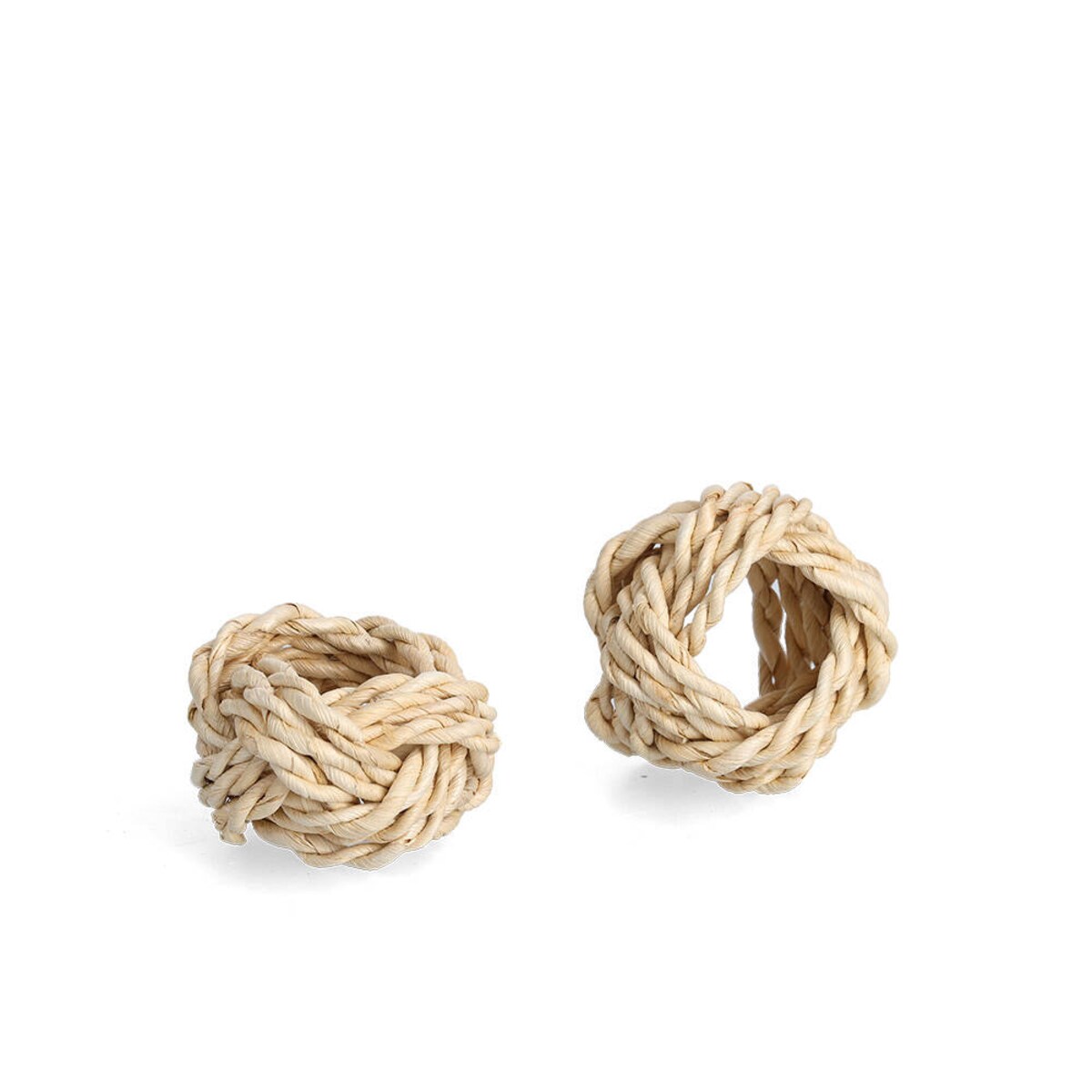 Zestaw obrączek do serwetek plecione z wikliny, Ø 5 cm