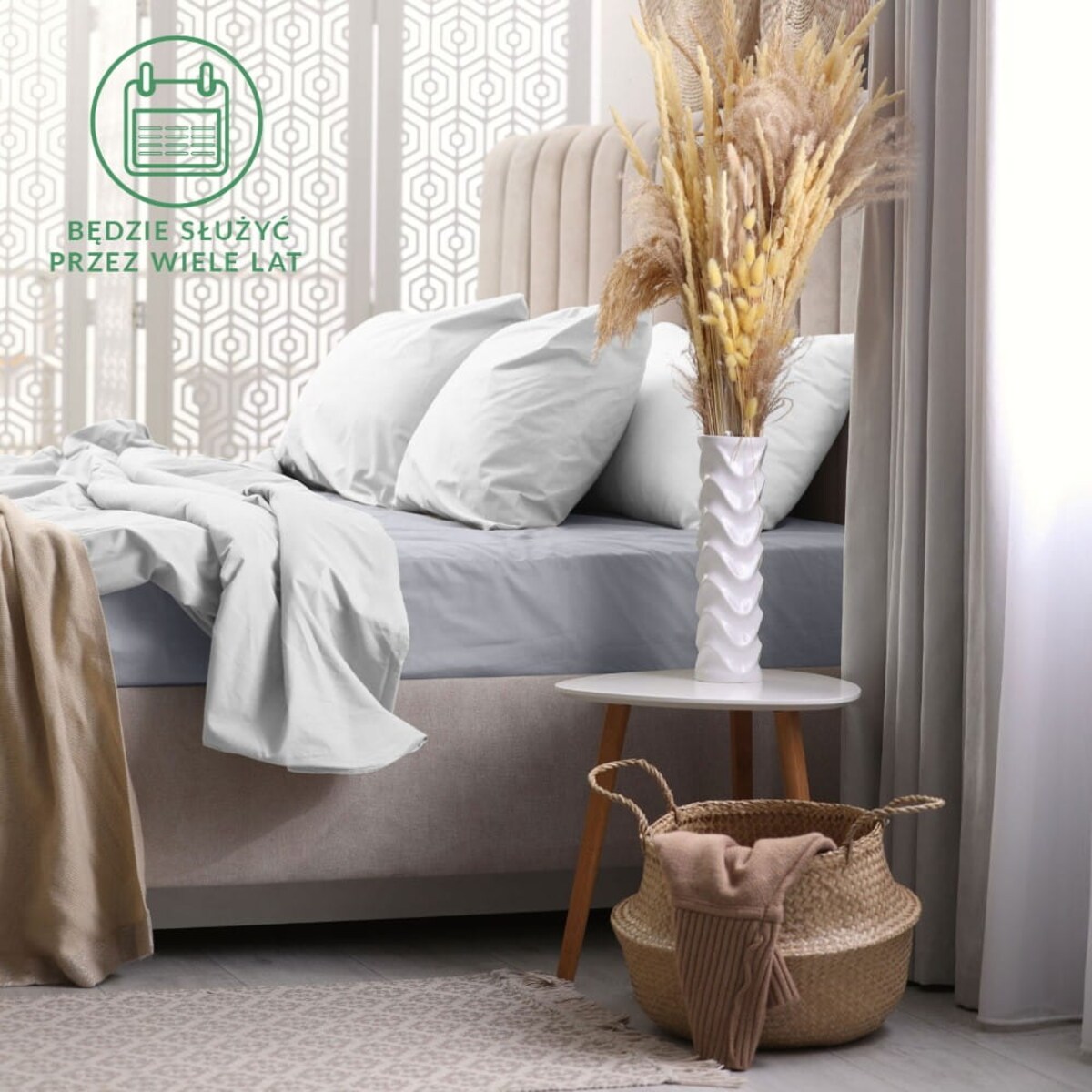 Prześcieradło z bawełny frotte z gumką 120x200 kolor popiel