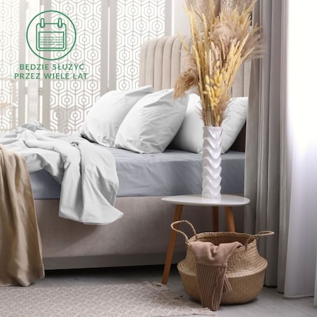 Prześcieradło z bawełny frotte z gumką 120x200 kolor popiel