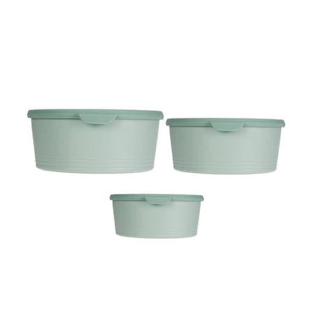 Pojemniki na żywność okrągłe z tworzywa sztucznego, 3 sztuki o różnej wielkości