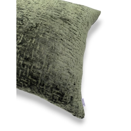 Duża zielona poduszka 50x50 Bess - ciemna oliwka