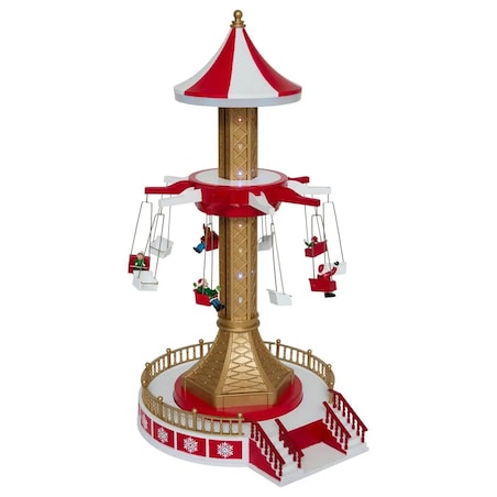 Dekoracja - grająca scenka świąteczna Karuzela 52x32x27,5 cm