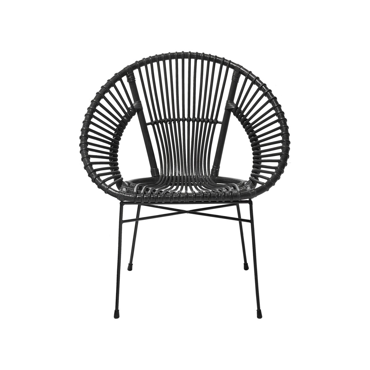 Krzesło rattanowe czarne SARITA