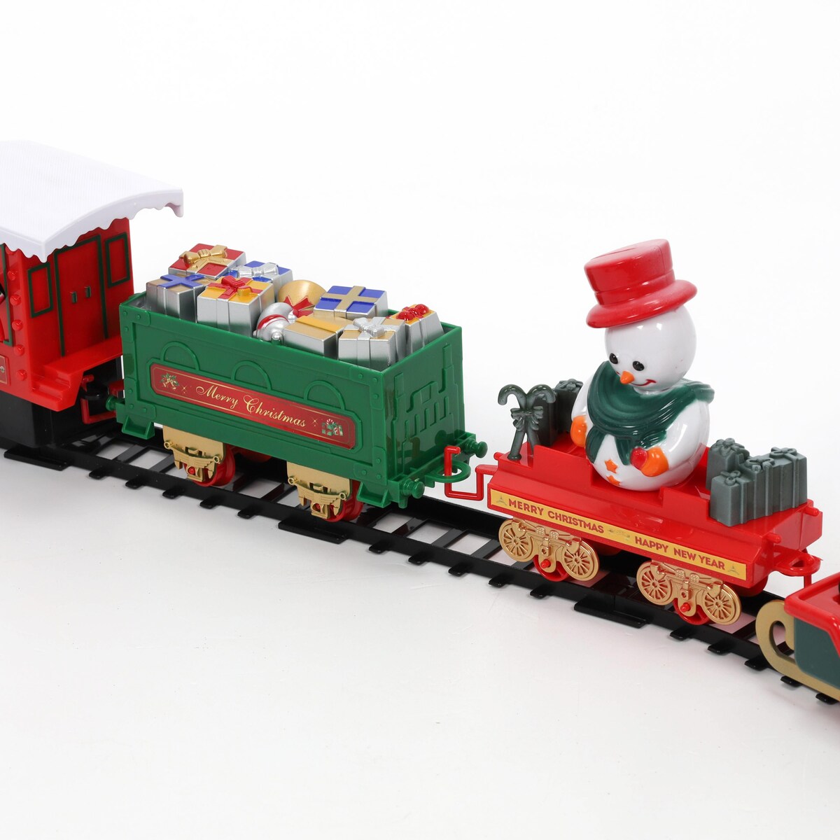 Kolejka świąteczna pod choinkę, 698 cm, 39 elementów