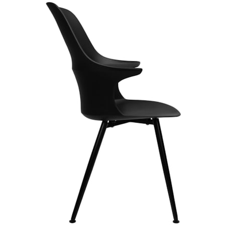 Krzesło BRAZO HIGH 334-CPP3 minimalistyczne czarne