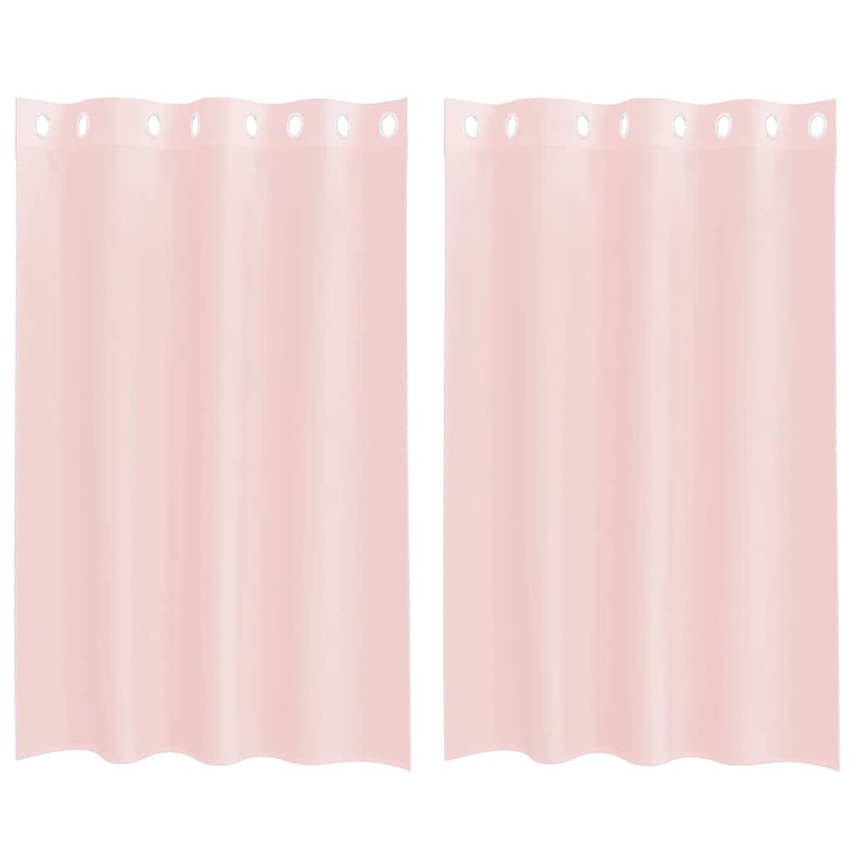 vidaXL Zasłony woalowe z przelotkami 2 szt. Jasnoróżowe 140x175 cm