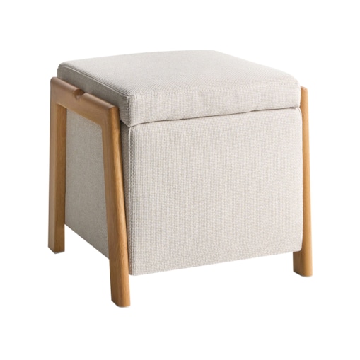 Puf ze schowkiem EDLAND Jasnobeżowy