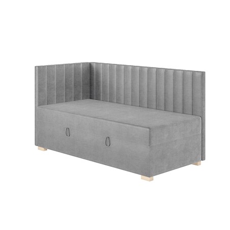 Mesonica Łóżko Snugi, linie szare, 90x200, Lewostronne