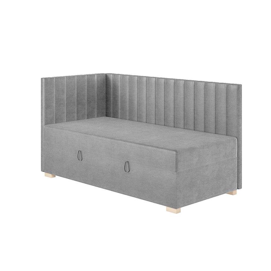 Mesonica Łóżko Snugi, linie szare, 90x200, Lewostronne