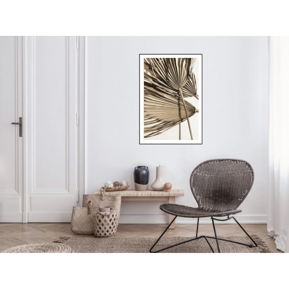 Poster Story, Plakat, Obraz - Beżowe Liście Palmy, wymiary 60 x 84 cm