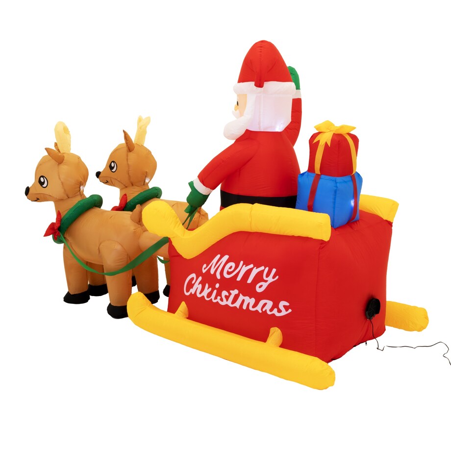 Mikołaj nadmuchiwany Dekoracja Świąteczna Sanie Renifer dmuchaniec JUMIhome