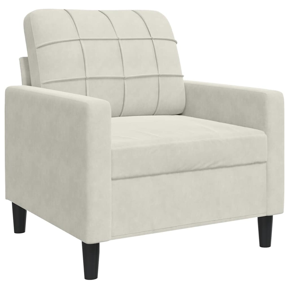 vidaXL 4-cz. wypoczynek z poduszkami i wałkami, kremowy, aksamit