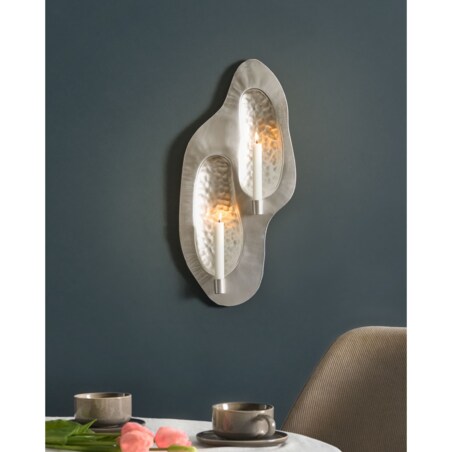 Świecznik PENICHE Metal 60 cm Srebrny