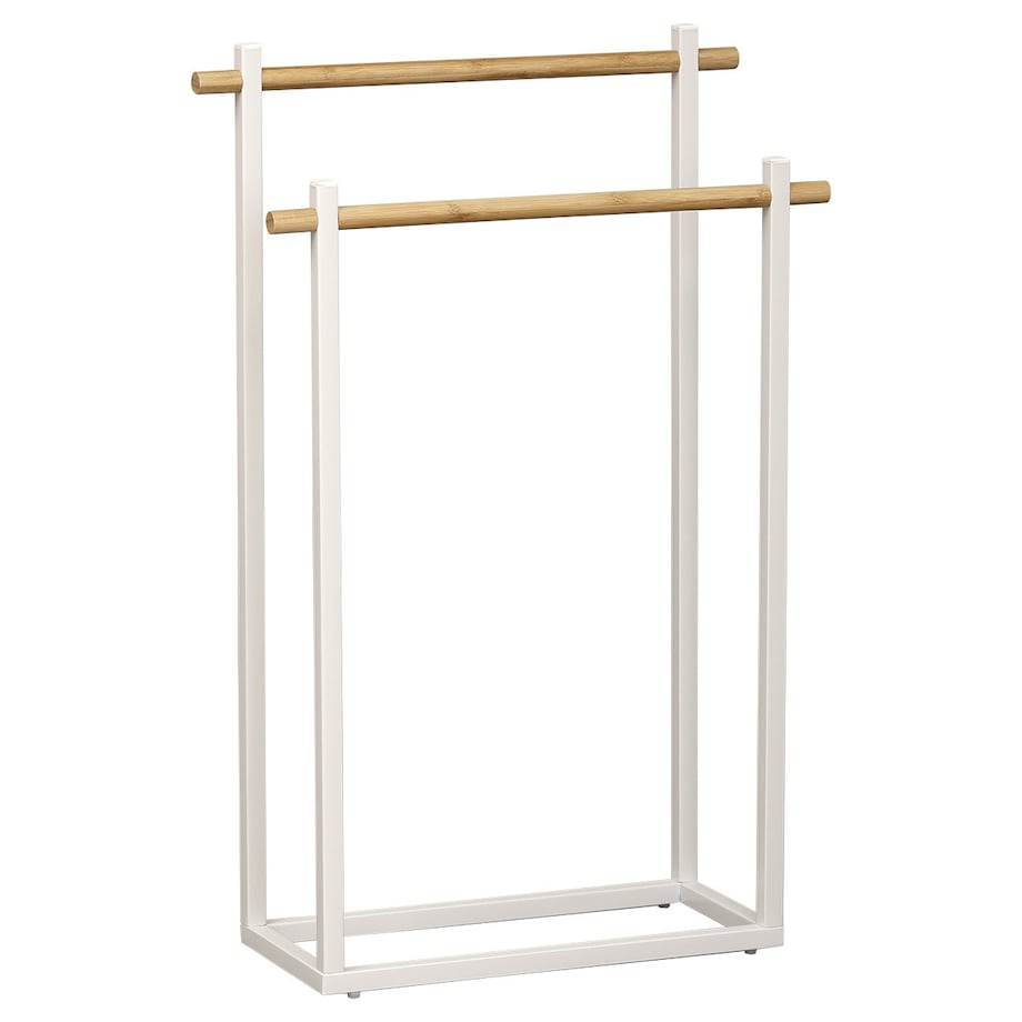 Stojak łazienkowy na ręczniki 82x53x20 cm ABOR biały