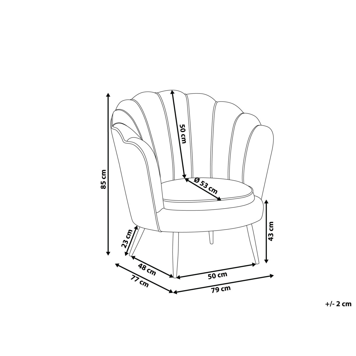 Fotel welurowy żółty LOVIKKA