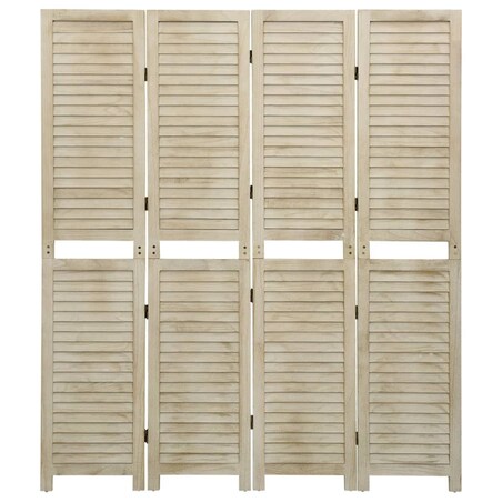 vidaXL Parawan 4-panelowy, 140x165 cm, lite drewno paulownia