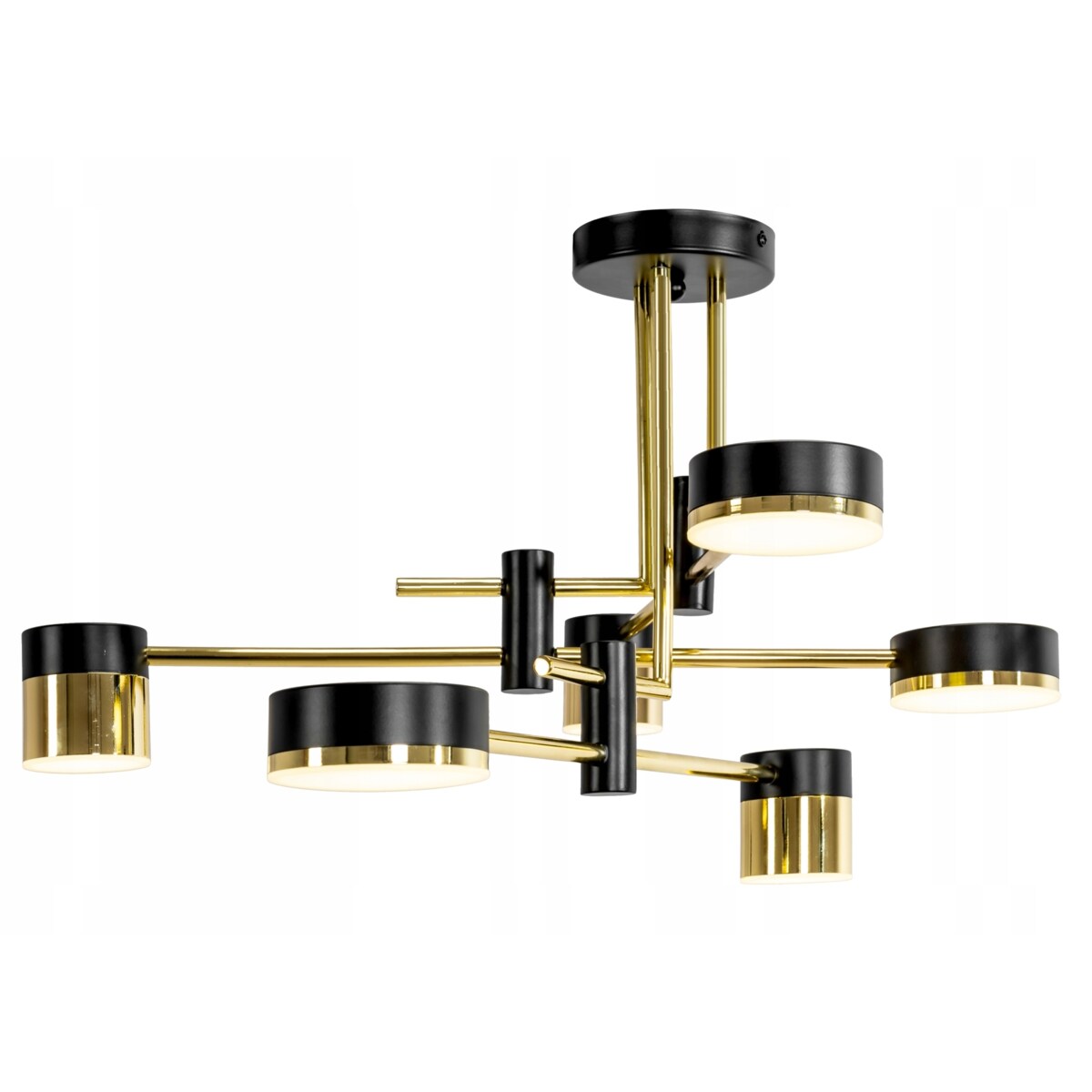 Lampa Sufitowa Wisząca Led Black Gold Czarna Złota
