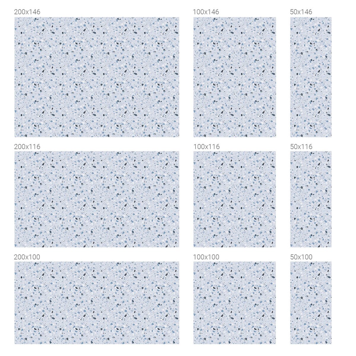 Naklejka na okno dekoracyjna - Elegancki wzór mozaiki w chłodnych odcieniach - 50x146 cm