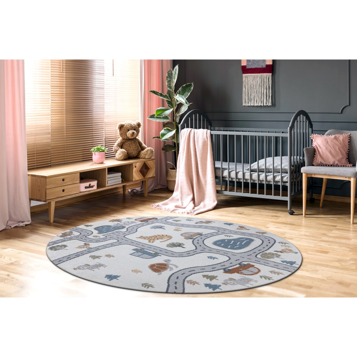 Dywan BONO 8283 koło Ulica, zwierzęta koło 100 cm