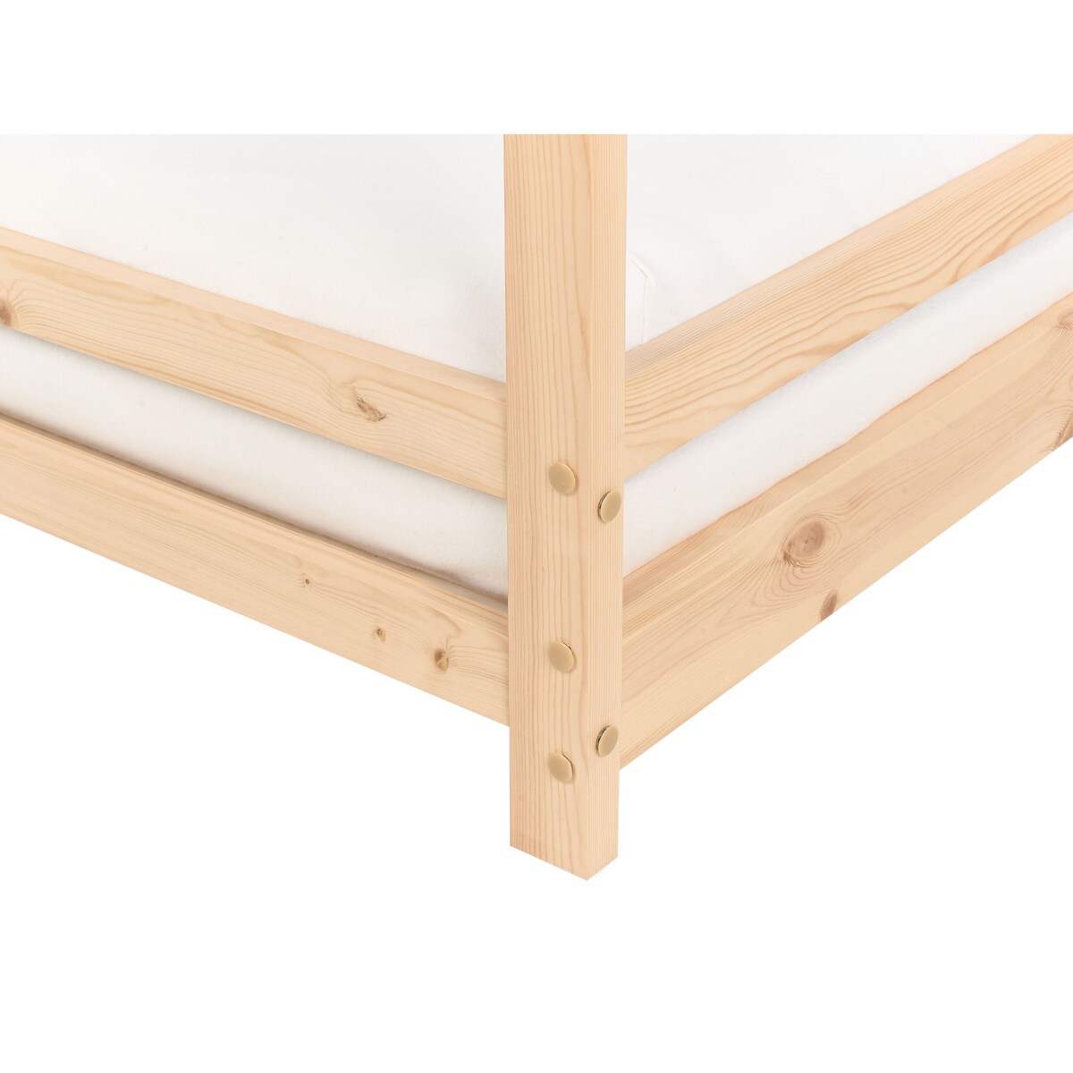 Łóżko dziecięce domek drewniane 90 x 200 cm jasne APPY