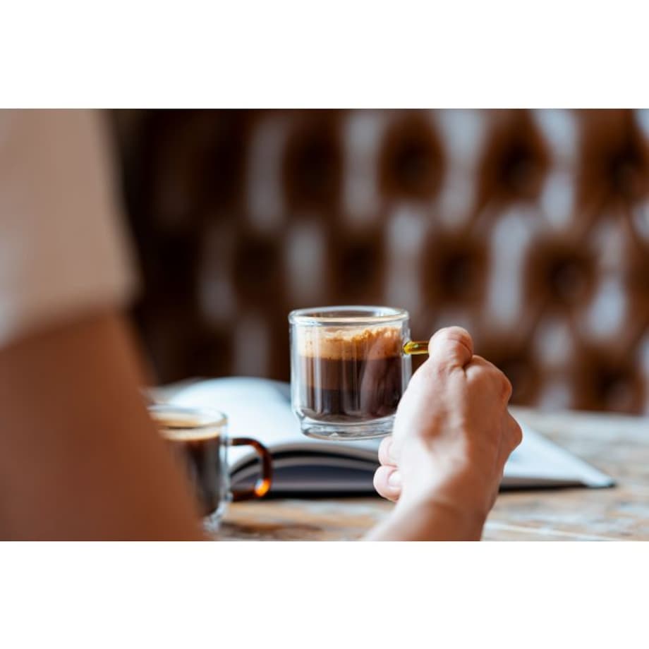 Komplet 2 szklanek z podwójną ścianką do espresso Amber 80 ml 8579