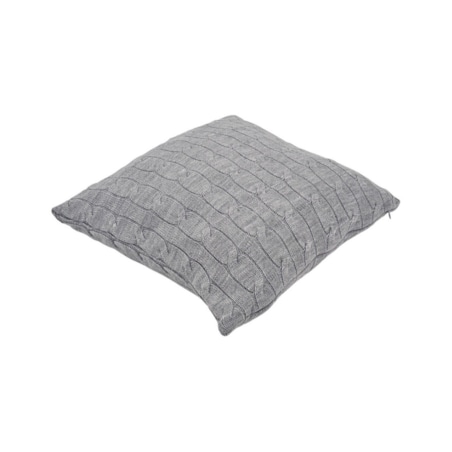 Poszewka dzianinowa na poduszkę 45x45 cm – VERONA POPIEL
