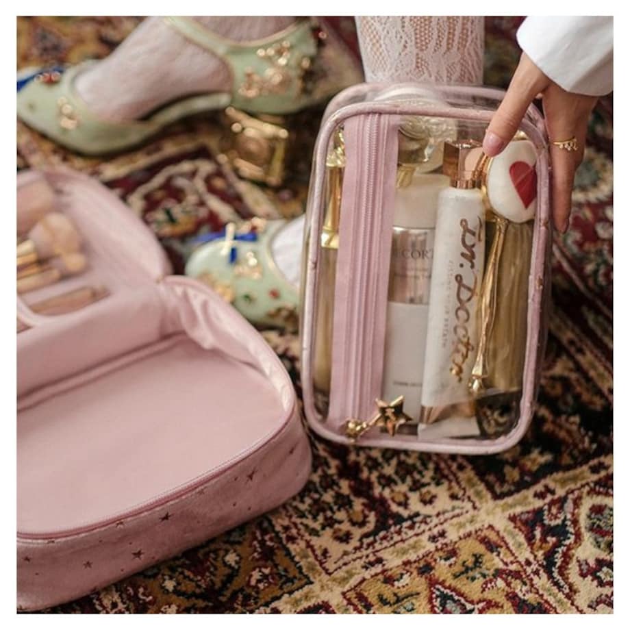 Kosmetyczka rozkładana z wkładem 2w1 kuferek KS97R