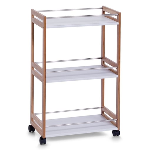 Wózek łazienkowy BAMBOO, regał - 3 poziomy, ZELLER