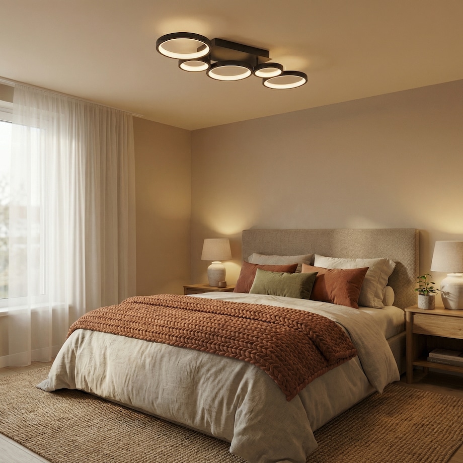 Lampa Sufitowa App1900-C Led Czarny, Metal, Tworzywo Sztuczne