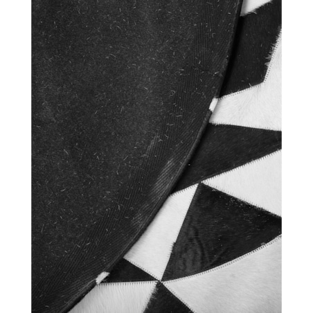 Dywan TURGUTLU 140 cm Skóra naturalna Czarny