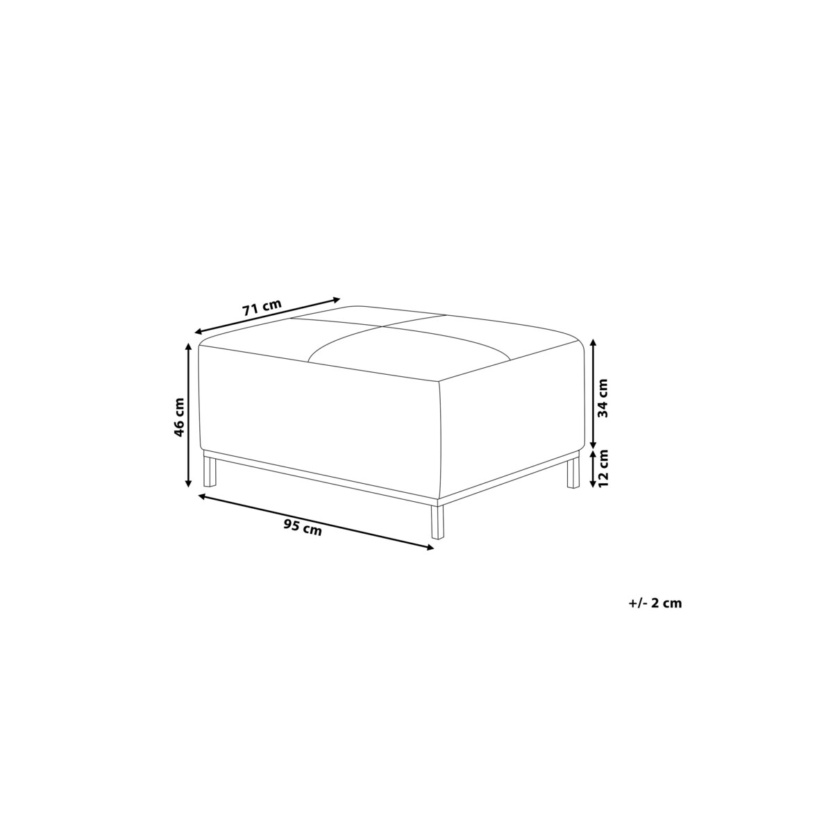 Otomana skórzana czarna OSLO